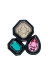 Isharya_Multi Color Crystals Banger Trio Stud Earrings_Online_at_Aza_Fashions