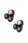Buy_Isharya_Multi Color Crystals Banger Trio Stud Earrings_Online_at_Aza_Fashions