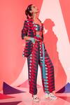 Esha L Amin_Multi Color Viscose, Crepe Coachella Pant _at_Aza_Fashions