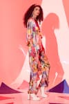 Shop_Esha L Amin_Multi Color Viscose, Crepe Abstract Print Stella Pant _Online_at_Aza_Fashions
