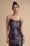 Kommal Sood_Purple Lycra Stretch Net Embroidered Sequins Sweetheart Neck Dress  _Online_at_Aza_Fashions