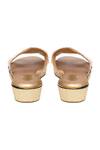 Buy_Kkarma_Gold Silk Ekavali Cutout Platform Heels_Online_at_Aza_Fashions