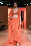 Shop_Arpita Mehta_Orange Tulip Skirt Set With Cape _Online_at_Aza_Fashions