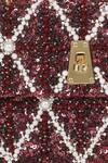 The Leather Garden_Wine Sequin Erica Embellished Mini Bag _at_Aza_Fashions