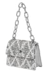 The Leather Garden_Silver Sequin Erica Smokey Quartz Mini Bag_Online_at_Aza_Fashions