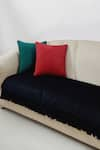 Buy_Throwpillow_Emerald Green Blend Of Cotton And Polyester Pleated Cushion Cover - Single Pc _Online_at_Aza_Fashions