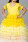 Buy_Darleen Kids Couture_Yellow Net Embroidery Beads The Empress Layered Gown _Online_at_Aza_Fashions