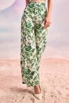 Buy House Of Eda Green 100% Linen Arizona V Chloe Crop Top And Trouser Set Online at Aza Fashions Buy_House Of Eda_Green 100% Linen Arizona V Chloe Crop Top And Trouser Set _Online_at_Aza_Fashions