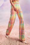 House Of Eda_Multi Color 100% Cotton Chequered Meryll Pattern Crop Top And Pant Set _Online_at_Aza_Fashions