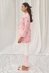 Ayaka_Pink Cotton Round Neck Leaf Print Top _Online_at_Aza_Fashions