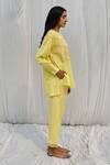 Shop_Ayaka_Yellow 100% Organic Cotton Made With Soyabean Fibres Straight Top  _Online_at_Aza_Fashions