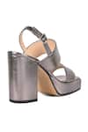 Shop_Vanilla Moon_Grey Plain Floral Leather Block Heels _Online_at_Aza_Fashions