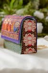 The Garnish Company_Purple Surati Bandhej Print Bag _Online_at_Aza_Fashions