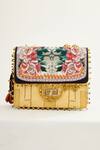 The Garnish Company_Yellow Chiyo Japanese Floral Print Sling Bag _Online_at_Aza_Fashions