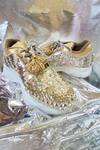 Buy_Chal Jooti_Gold Embellished Dazzling Dudette Crystal Wedding Sneakers _Online_at_Aza_Fashions