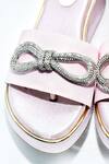 Foot Fuel_Pink Crystals Mini Love Strap Embellished Wedges _Online_at_Aza_Fashions