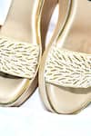 Shop_Foot Fuel_Gold Beads Avery Embellished Wedges _Online_at_Aza_Fashions
