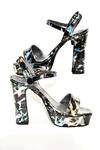 Foot Fuel_Black Ashy Marble Print Heels _Online_at_Aza_Fashions