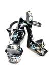 Foot Fuel_Black Ons Marble Print Block Heels _at_Aza_Fashions