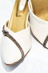 Buy_Foot Fuel_White Beads, Rhinestones Queen Me Pointed Toe Heels _Online_at_Aza_Fashions