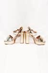 Foot Fuel_Gold Lucas Metallic Block Heels _Online_at_Aza_Fashions