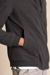 Gargee Designers_Grey Corduroy Poly Viscose Front Zipper Bomber Jacket _Online_at_Aza_Fashions