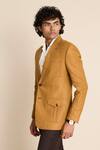 Shop_Gargee Designers_Yellow 100% Linen Peak Lapel Blazer _Online_at_Aza_Fashions