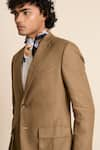 Gargee Designers_Beige 100% Linen Weekend Blazer _Online_at_Aza_Fashions