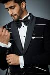 Gargee Designers_Black Polyester Magic Concept Tuxedo Set _at_Aza_Fashions