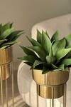 Mason Home Gold Iron Brooklyn Fluted Planter - Set Of 2 Online at Aza Fashions Mason Home_Gold Iron Brooklyn Fluted Planter - Set Of 2_Online_at_Aza_Fashions
