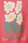 Buy_Knitting Doodles_Pink Fleece Printed Floral And You Grow Girl Top And Joggers Set For _Online_at_Aza_Fashions