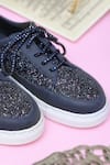 Shop_Coral Haze_Blue Navy Glitter Wedding Sneakers_Online_at_Aza_Fashions