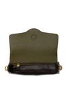 Aranyani_Green Glided Champa Flower Gold Pattern Trails Shoulder Bag_at_Aza_Fashions