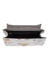 Shop_The Leather Garden_Grey Floral Pattern Heather Jacquard Shoulder Bag _Online_at_Aza_Fashions