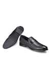 Buy_Hats Off Accessories_Black Genuine Leather Round Toe Penny Loafers  _Online_at_Aza_Fashions