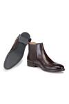 Hats Off Accessories_Brown Genuine Leather Burnish Chelsea Boots_Online_at_Aza_Fashions