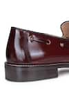 Buy_Hats Off Accessories_Maroon Genuine Leather Tassel Penny Loafers  _Online_at_Aza_Fashions