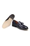 Shop_Hats Off Accessories_Blue Genuine Leather Tassel Penny Loafers  _Online_at_Aza_Fashions