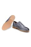 Hats Off Accessories_Blue Genuine Leather Plain Snow Top Brogue Shoes  _at_Aza_Fashions