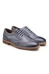 Hats Off Accessories_Blue Genuine Leather Plain Snow Top Brogue Shoes  _Online_at_Aza_Fashions