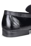 Shop_Hats Off Accessories_Black Genuine Leather Embossed Penny Loafers  _Online_at_Aza_Fashions