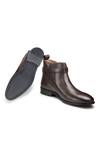 Hats Off Accessories_Brown Genuine Leather High Ankle Boots_Online_at_Aza_Fashions