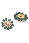 Buy_Heer-House Of Jewellery_Gold Plated Shell Pearls Tarameen Embellished Stud Earrings_Online_at_Aza_Fashions
