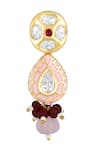 Shop_Hrisha Jewels_Gold Plated Hand-paint Meena Multi-layered Beaded Choker Set _Online_at_Aza_Fashions