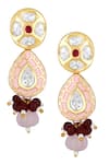 Hrisha Jewels_Gold Plated Hand-paint Meena Multi-layered Beaded Choker Set _at_Aza_Fashions