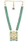 Hrisha Jewels_Beaded Embellished Pendant Necklace Jewellery Set_Online_at_Aza_Fashions