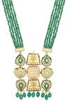 Buy_Hrisha Jewels_Beaded Embellished Pendant Necklace Jewellery Set_Online_at_Aza_Fashions