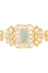 Buy_Hrisha Jewels_Gold Plated Kundan Polki Carved Onyx And Embellished Necklace Set_Online_at_Aza_Fashions