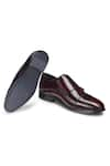 Hats Off Accessories_Maroon Genuine Leather Double Monk Strap Shoes  _at_Aza_Fashions