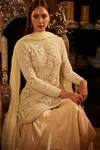 Shop House of Exotique Ivory Organza, Net, Lurex Crystals, Pearls, Embroidered Embellished Kurta Set Online at Aza Fashions Shop_House of Exotique_Ivory Organza, Net, Lurex Crystals, Pearls, Embroidered Embellished Kurta Set _Online_at_Aza_Fashions